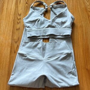 Women's heathered tan Activewear Set